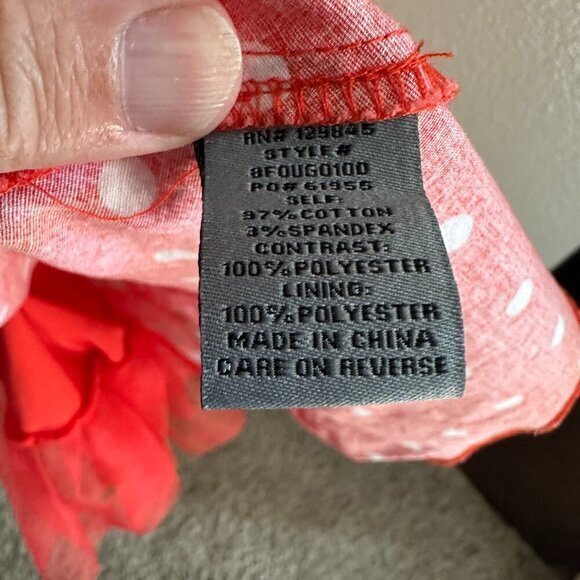 Bailey Blue Polka Dot Orange Dress ‎ Size 2X - Picture 6 of 9